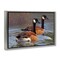 Stupell Industries Backwater Canada Geese Framed Floater Canvas Wall Art Design by Rod Lawrence